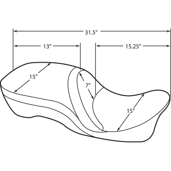 (image for) Drag Specialties Large Touring Seat Pillow-style