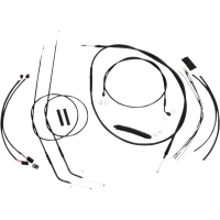 (image for) XR Black w/ Black Fittings DOT Handlebar Installation Kit, 10"-12" Apes