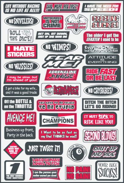 (image for) FACTORY EFFEX Fun Phrases Sponsor Sticker Kit