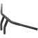 (image for) Drag Specialties 1 1/4" Buffalo Bars - Flat Black - 8" T-Bar (curved risers)
