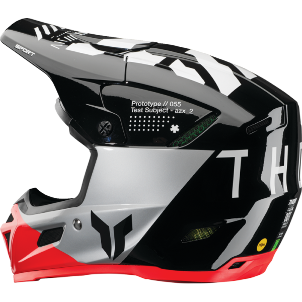 (image for) THOR Reflex Sport Composite Helmet, Strike - Black/Red, Size L