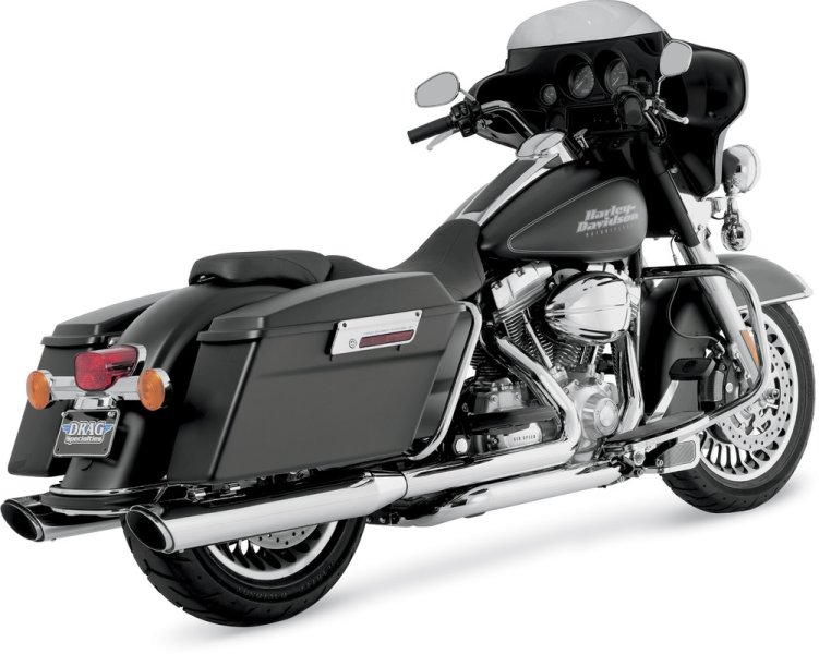 (image for) Vance & Hines Twin Slash Round Slip-On Muffler Chrome