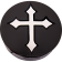 (image for) Swingarm Pivot Cover Black w/ Cross