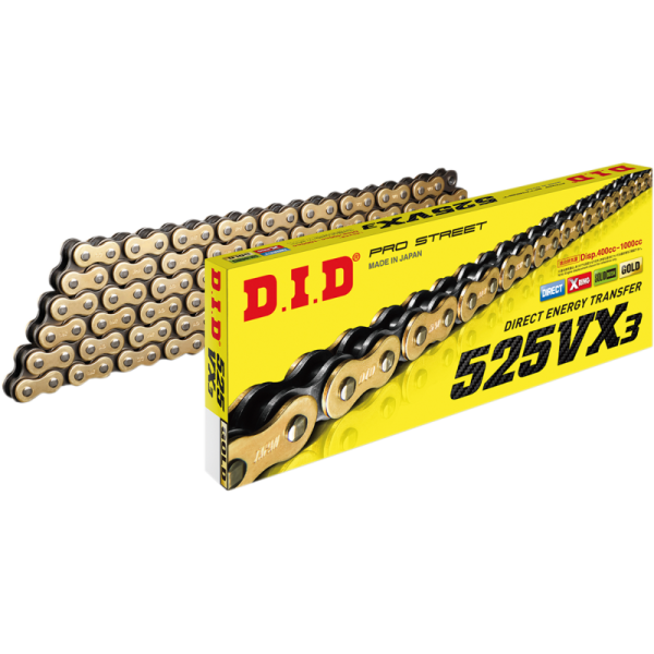 (image for) DID 525VX3 Chain - 130 Links, Gold