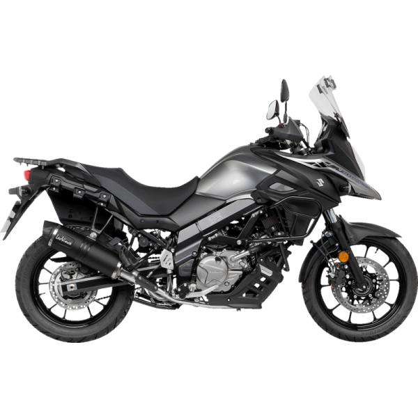(image for) LV ONE EVO Black stainless steel Slip-On for SUZUKI DL650 V-Strom 650/XT 17-23