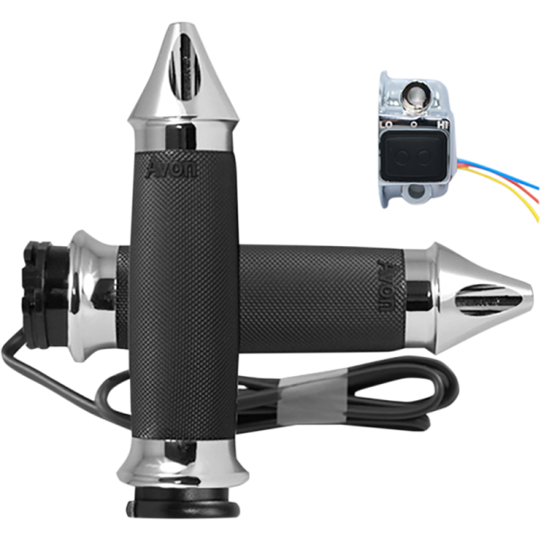 (image for) AVON GRIPS Heated Grips Custom Contour Spike Chrome