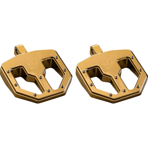 (image for) PRO-ONE PERF.MFG. BMX Billet Footpegs Gold