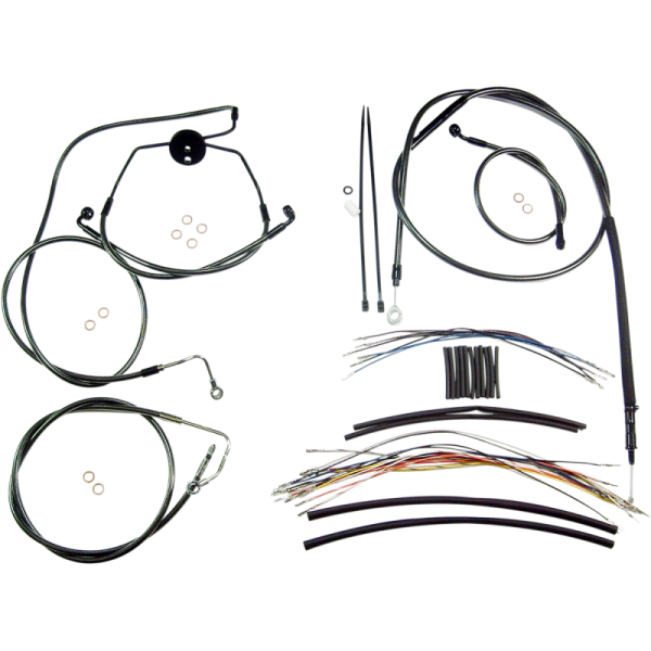 (image for) MAGNUM Black Pearl Handlebar Installation Kit (12"-14" Apes)