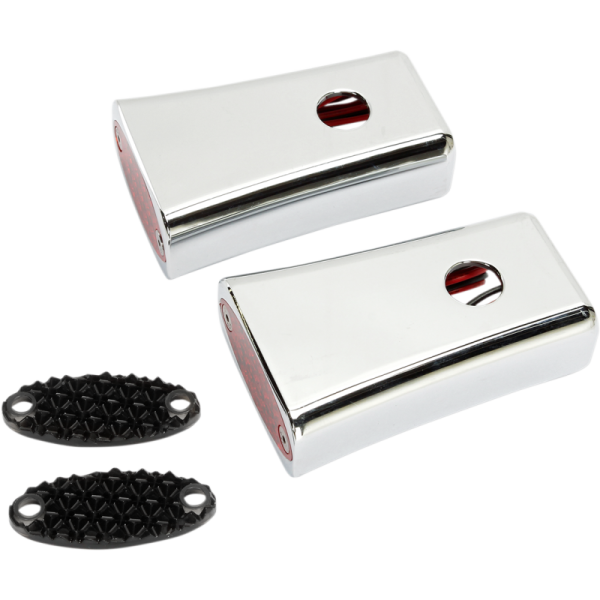 (image for) PRO-ONE PERF.MFG. Stealth Fender Strut Marker Lights - Chrome, red LEDs