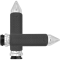 (image for) Memory Foam Grips Small Spiked Chrome