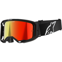 (image for) Alpinestars Vision 8 Goggle, Corp Black/Black with Mirror Red Lens