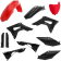 (image for) Acerbis Replacement Plastic Full Kit - Red/black
