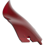 (image for) Kolor Flare Windshield 6.5" Red