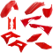 (image for) Acerbis Replacement Plastic Full Kit - Red