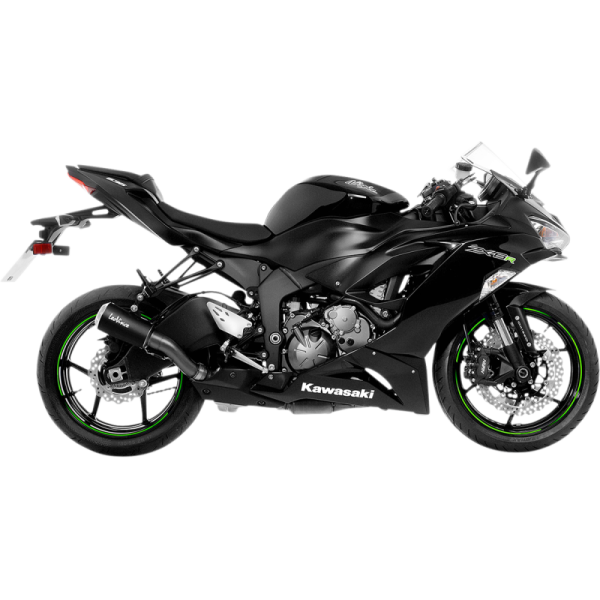 (image for) LEOVINCE LV-10 Black stainless steel Slip-On for KAWASAKI ZX-6R Ninja 09-21