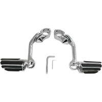 (image for) Highway Pegs, Chrome w/ Tapered Ribbed Pegs, 5" Arms