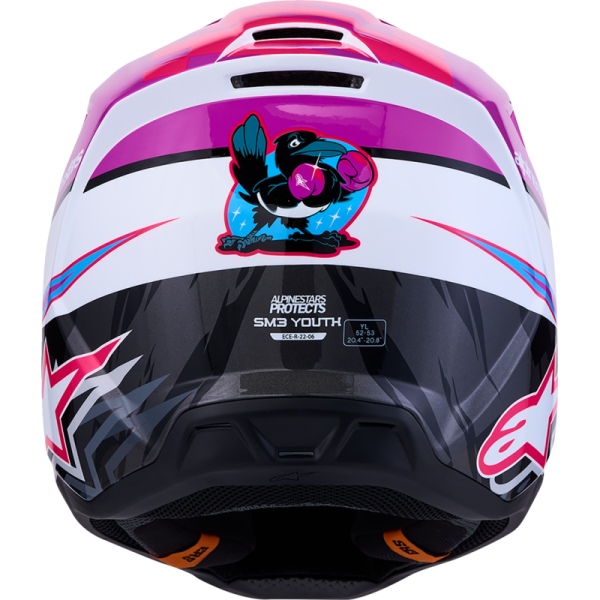 (image for) Alpinestars SM3 Youth Helmet - Falcon, Purple/White/Pink, Size M