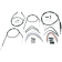 (image for) Burly Brand Black Handlebar Cable/Line Install Kit, For 16" Ape hanger bar