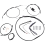 (image for) Burly Brand Black Handlebar Cable/Line Install Kit, For 16" Ape hanger bar