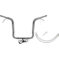 (image for) Fat Baggers Round Top EZ Install Handlebar 16" Chrome