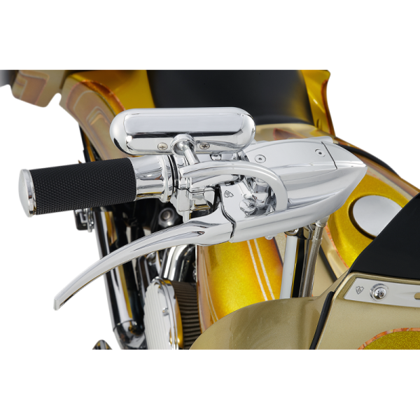 (image for) Arlen Ness Fusion Smooth Grips - Chrome - 24 FLHTK/FLTRK/FLHRXS