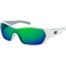 (image for) Aria Sunglasses - Matte white w/ blue/green mirror
