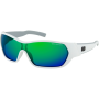 (image for) Aria Sunglasses - Matte white w/ blue/green mirror