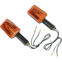 (image for) Black Long-Stem Mini-Stalk Marker Light - Amber Lens