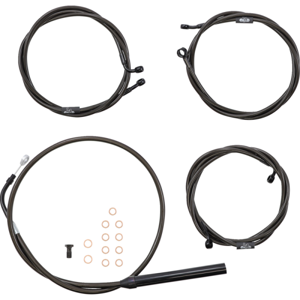 (image for) LA Choppers Midnight Braided Standard Kit for 21-23 FLHTK/FLHX (12-14in.)