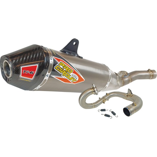 (image for) Pro Circuit Ti-6 Titanium Exhaust System w/ Carbon End Cap for Yamaha YZ450F/FX