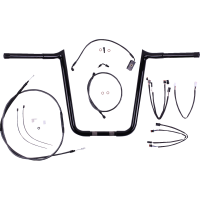 (image for) Viking Ape Hanger Bar Kit 16" - Black Chrome/Black Pearl