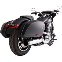 (image for) 4" Slip-On Mufflers, Chrome with Black End Caps