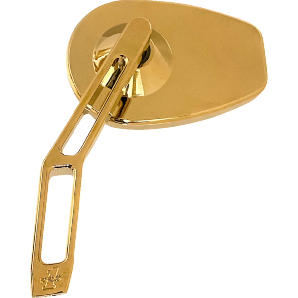 (image for) PRO-ONE PERF.MFG. Micro Mirror with V2 Cut-Out Stem, Gold Left-Hand Side