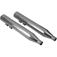 (image for) 4" DNT Straight Can Mufflers - Chrome/Chrome End