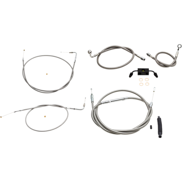 (image for) LA Choppers Stainless Standard Cable Kit (8-10in Bars)