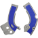 (image for) Acerbis X-Grip Frame Guard - Yamaha WR250F 18-19, YZ250F 17-18, YZ250FX 17-19, WR450F 16-18, YZ450F 16-17, YZ450FX 16-18 - Silver/blue