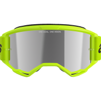 (image for) Alpinestars Vision 3 Goggle, Wordmark Yellow Fluo/Yellow Fluo with Mirror Silver Lens
