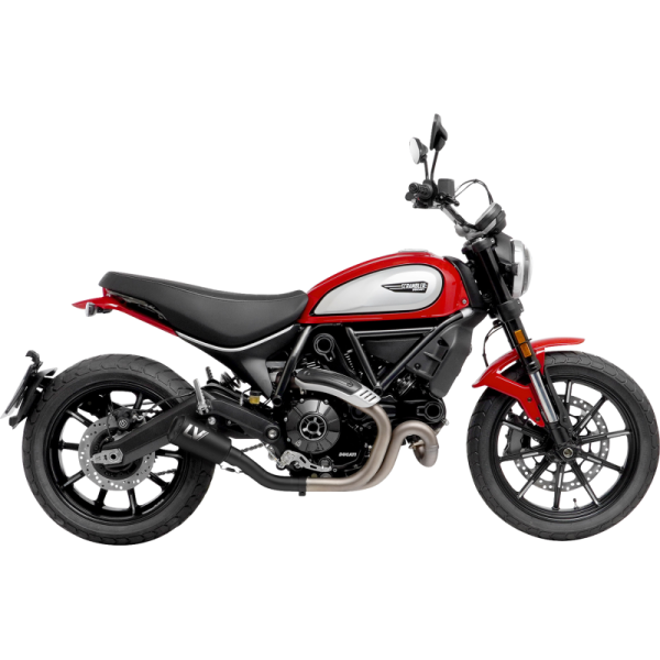 (image for) LEOVINCE LV-10 Black stainless steel Slip-On for DUCATI Scrambler 800 Icon/Icon Dark/Nightshift/Urban Motard 21-22