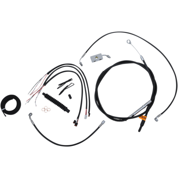 (image for) LA Choppers Black Vinyl/Stainless Braided Complete Kit