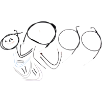 (image for) Burly Brand Black Handlebar Cable/Line Install Kit, For 16" Ape hanger bar