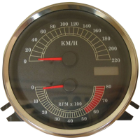 (image for) Drag Specialties Electronic Speedometer/Tachometer