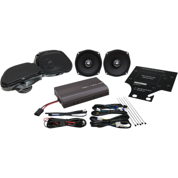 Hogtunes 200-Watt Front/Rear Speaker/Amp Kit (Road Glide)