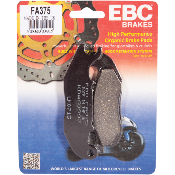 (image for) EBC Organic Front Brake Pads/Shoes for Honda Monkey 125 18-23