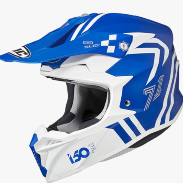 (image for) HJC i50 HEX Helmet - Semi-Flat Blue/White - Size L