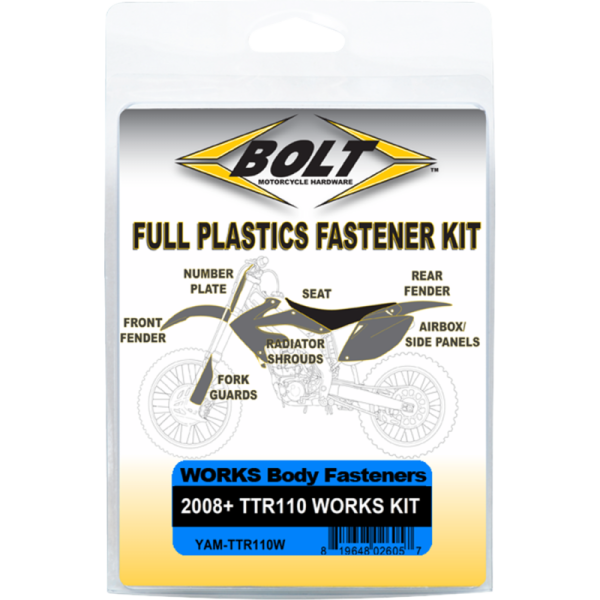 (image for) BOLT Body Work Fastener Kit - Yamaha TT-R110/E 08-25