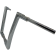 (image for) EZ Install Flat Top Handlebar - Chrome, 12” Rise