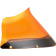 (image for) 9" Kolor Flare® Windshield - Orange