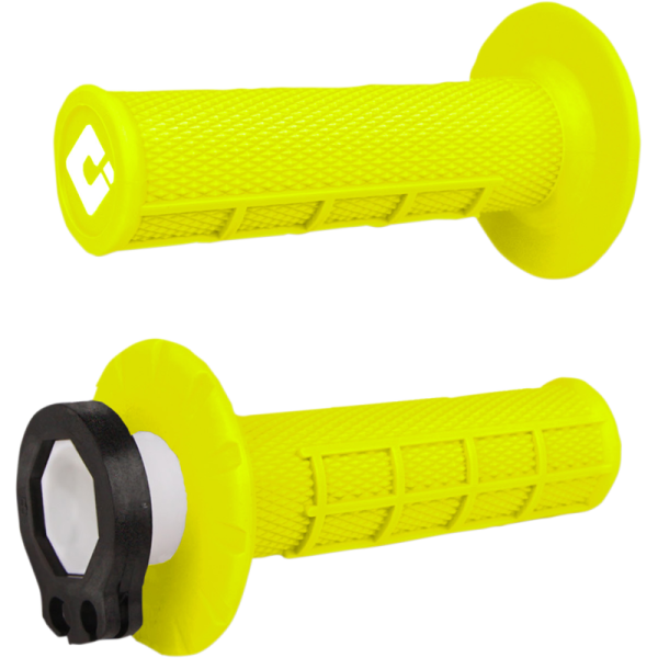(image for) ODI Lock-On™ MX Grips - Half-Waffle - Fluorescent Yellow