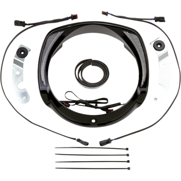 (image for) CIRO LLC Fang Headlight Bezel Gloss Black (Run/Turn)