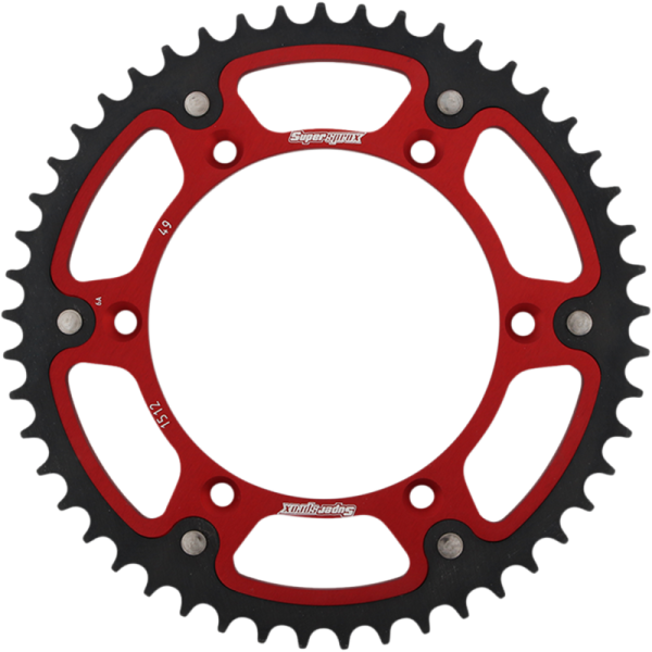 (image for) SUPERSPROX Stealth/red Rear Sprocket - 49T